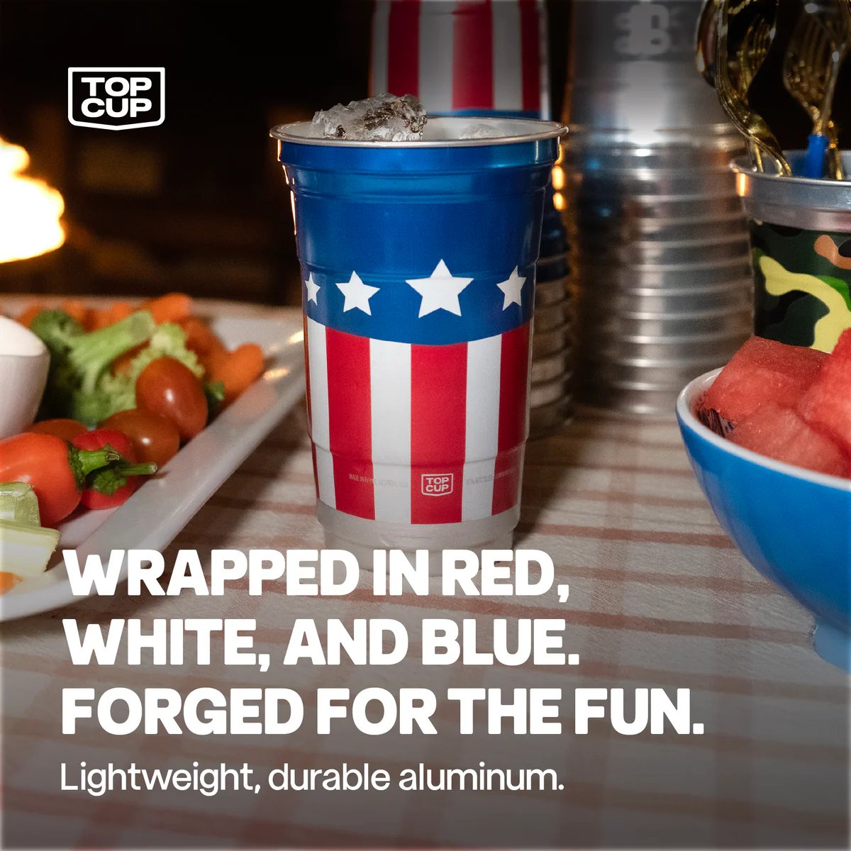 ๐๐๐๐ข๐๐ข๐๐ฅ ๐๐ซ๐๐ง๐ ๐๐ญ๐จ๐ซ๐ | Primglamยฎ ๐บ๐ธ 250th Anniversary Patriotic Aluminum Party Cups