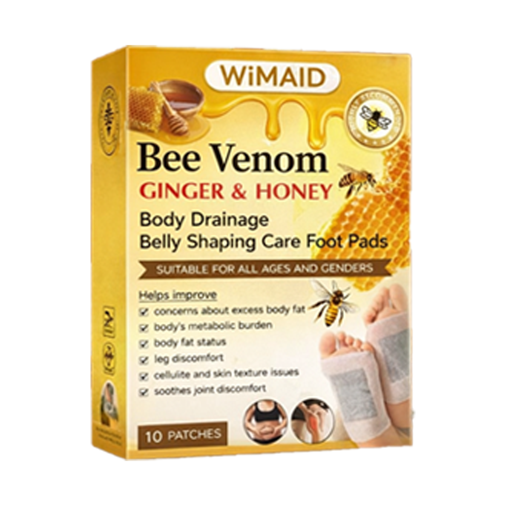 𝑶𝒇𝒇𝒊𝒄𝒊𝒂𝒍 𝑺𝒕𝒐𝒓𝒆 | 🌿Bee Venom Ginger Herbal Foot Patches (Set of 10)