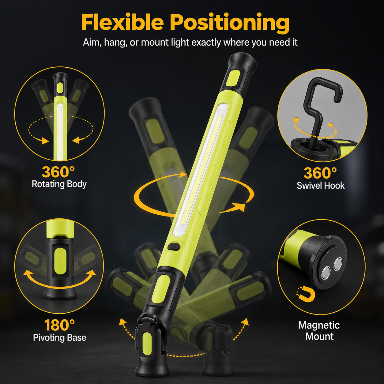 𝐎𝐟𝐟𝐢𝐜𝐢𝐚𝐥 𝐁𝐫𝐚𝐧𝐝 𝐒𝐭𝐨𝐫𝐞 | Primglam®🌟🔦Multifunctional magnetic rechargeable work light💡