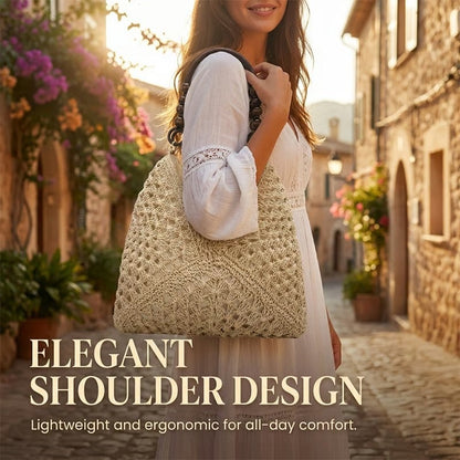 𝐎𝐟𝐟𝐢𝐜𝐢𝐚𝐥 𝐁𝐫𝐚𝐧𝐝 𝐒𝐭𝐨𝐫𝐞 | Primglam® Woven Straw Shoulder Bag