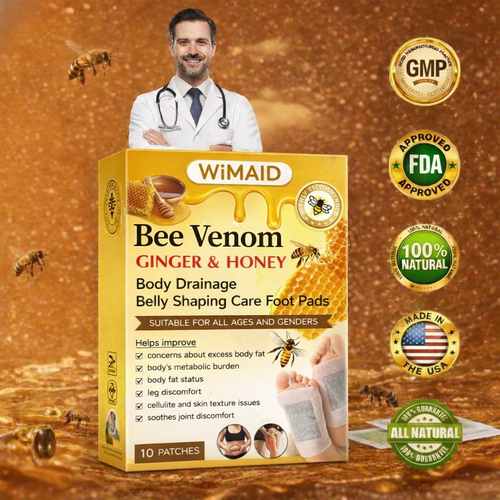 𝑶𝒇𝒇𝒊𝒄𝒊𝒂𝒍 𝑺𝒕𝒐𝒓𝒆 | 🌿Bee Venom Ginger Herbal Foot Patches (Set of 10)