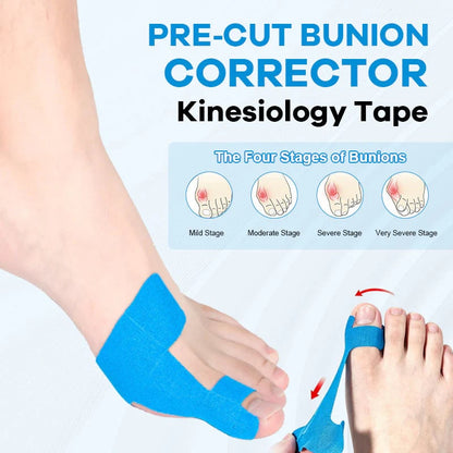 🛡️ Premium Pre-Cut Bunion Tape | Sweatproof Elastic Athletic Tape for All-Day Wear 🩹✨