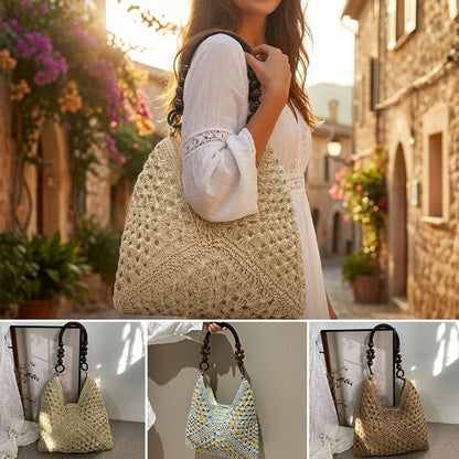 𝐎𝐟𝐟𝐢𝐜𝐢𝐚𝐥 𝐁𝐫𝐚𝐧𝐝 𝐒𝐭𝐨𝐫𝐞 | Primglam® Woven Straw Shoulder Bag