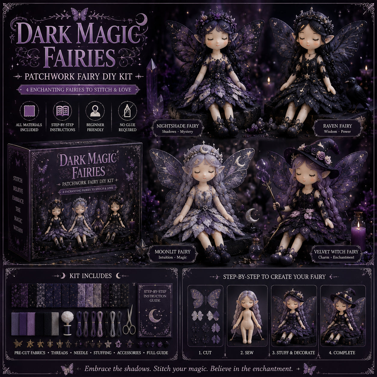 🔥Limited Edition, Only 100 Sets Left! - 🌸Fairy Patchwork DIY Collection ✨