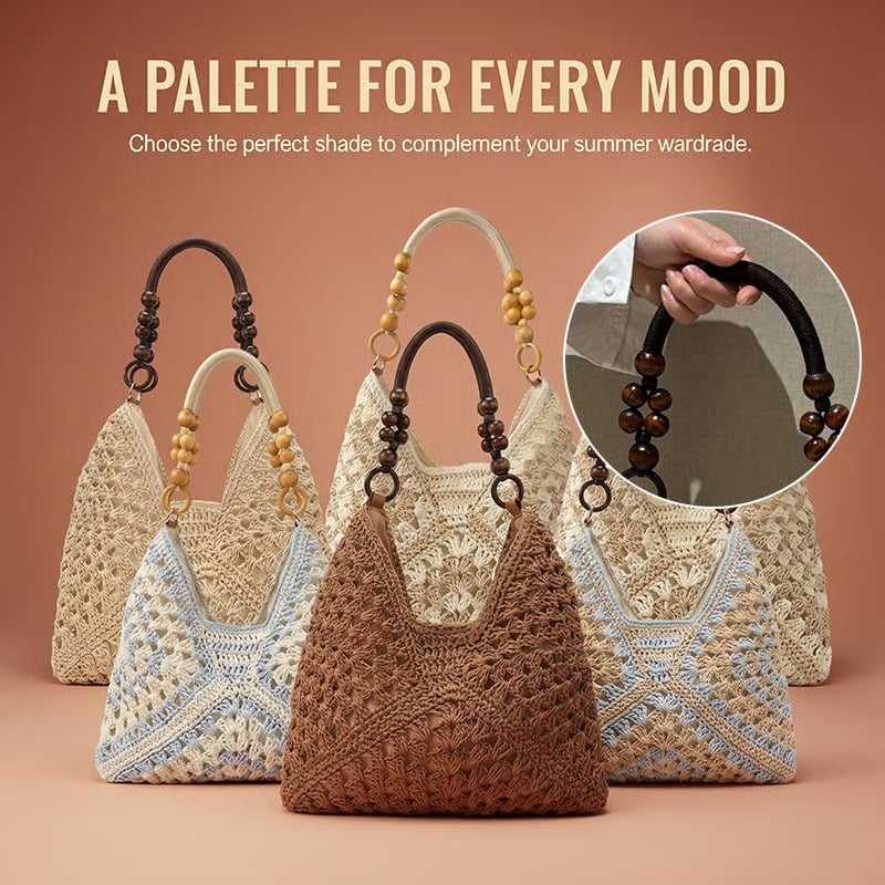 𝐎𝐟𝐟𝐢𝐜𝐢𝐚𝐥 𝐁𝐫𝐚𝐧𝐝 𝐒𝐭𝐨𝐫𝐞 | Primglam® Woven Straw Shoulder Bag