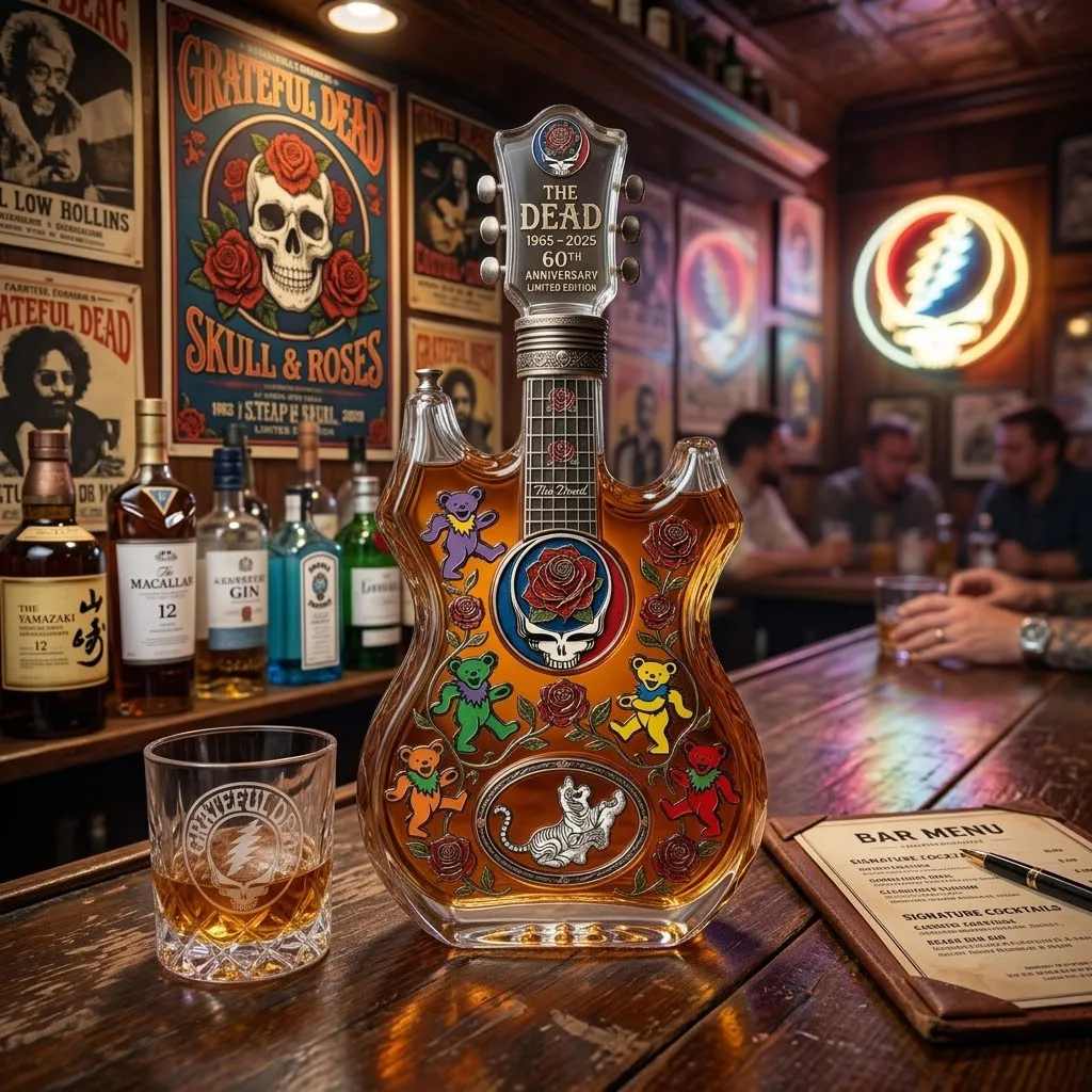 Grateful Dead 60th Anniversary Guitar Decanter（1965-2025）