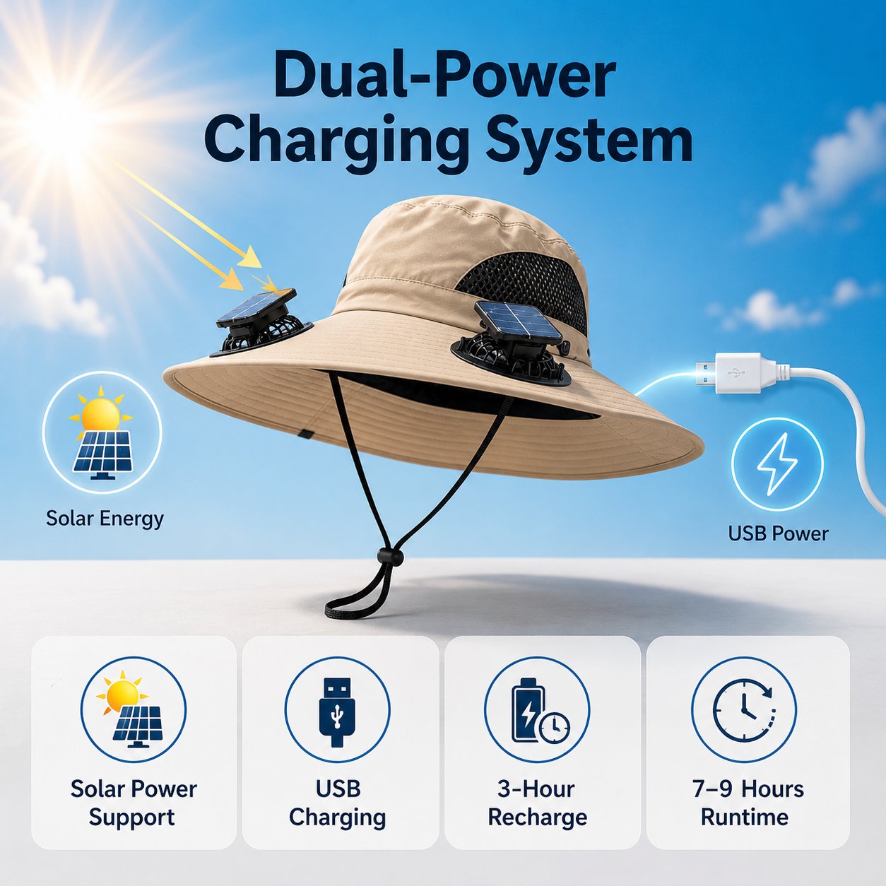𝐎𝐟𝐟𝐢𝐜𝐢𝐚𝐥 𝐁𝐫𝐚𝐧𝐝 𝐒𝐭𝐨𝐫𝐞 | Primglam®☀️Solar-Powered Outdoor Cooling Fan Hat