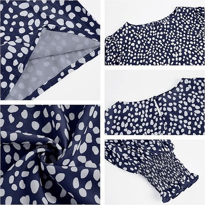 🔥LAST DAY 70% OFF- Women's Polka Dot 3/4 Sleeve Blouse Tops Ladies