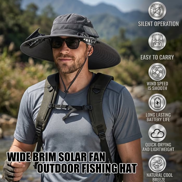 𝑶𝒇𝒇𝒊𝒄𝒊𝒂𝒍 𝑺𝒕𝒐𝒓𝒆 | Primglam® 2026 New Ultralight Solar Fan Sun Hat – Lighter Than a Baseball!⚾(Only 11oz)