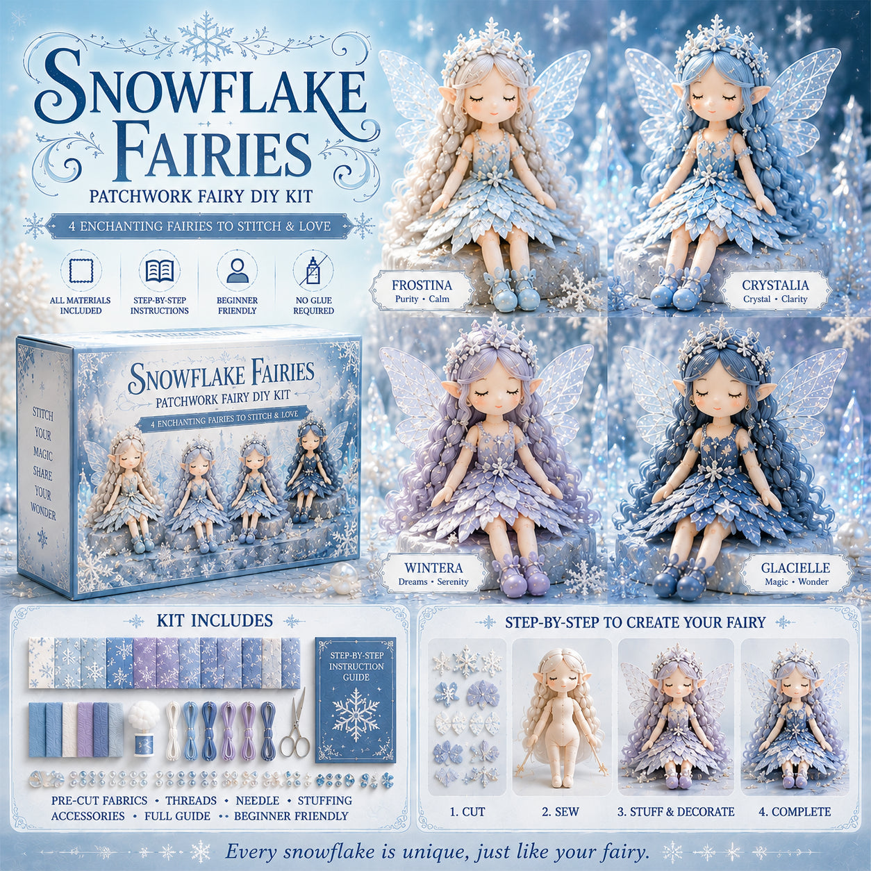 🔥Limited Edition, Only 100 Sets Left! - 🌸Fairy Patchwork DIY Collection ✨