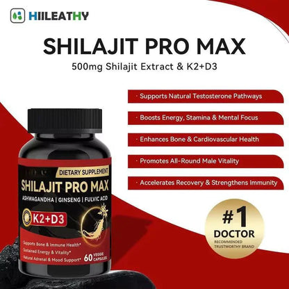 🏆 The Choice of 80% of Tough Guys ⏰ Premium Shilajit PRO MAX (with K2 & D3)