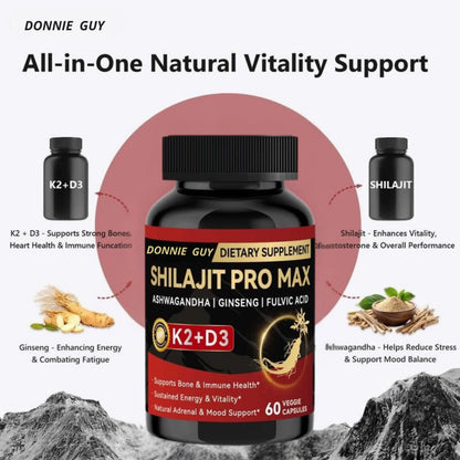🏆 The Choice of 80% of Tough Guys ⏰ Premium Shilajit PRO MAX (with K2 & D3)