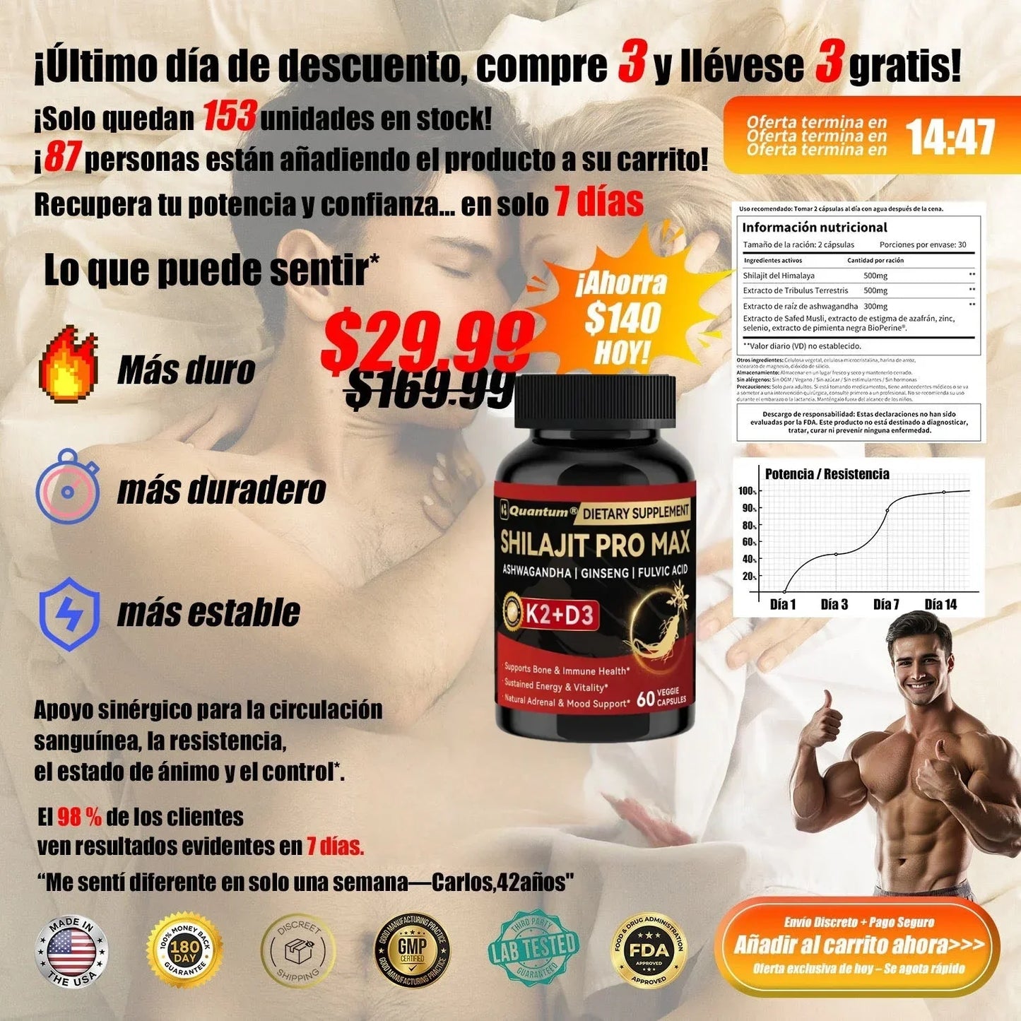 🏆 The Choice of 80% of Tough Guys ⏰ Premium Shilajit PRO MAX (with K2 & D3)