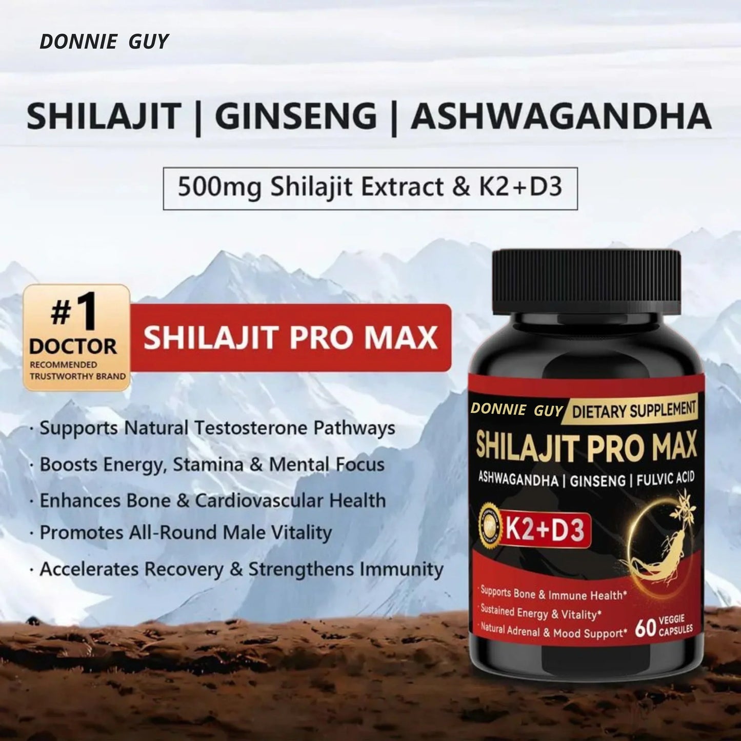 🏆 The Choice of 80% of Tough Guys ⏰ Premium Shilajit PRO MAX (with K2 & D3)